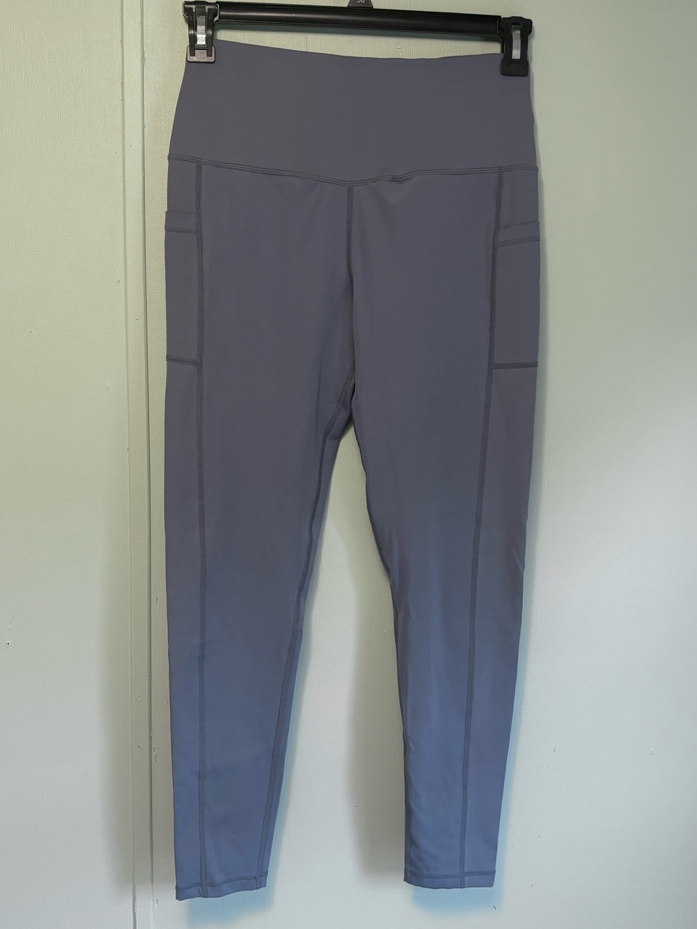 Slate Blue Gray High Rise Pocket Leggings Size L